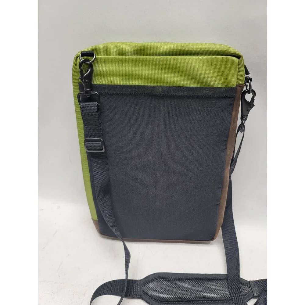 Waterfield Designs SF Bags Ipad Tablet Green Crossbody Bag Leather Trim